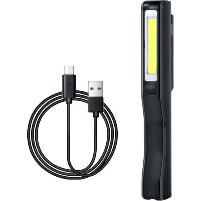 Lampe De Travail LED Rechargeable, Lampe D'inspection COB, Torche Avec Magnetique Ultra Puissante Pour Auto Garage Atelier Bricolage 78129890