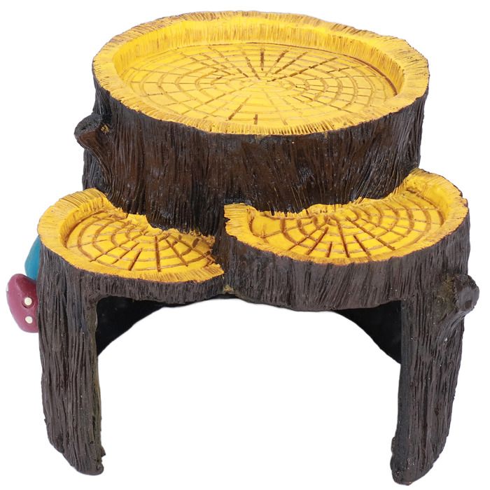 Meilleurs prix pour Mini-souche en résine en forme de trou de cachette, grotte en bois, plantes artificielles pour aquarium, ornements pour abri