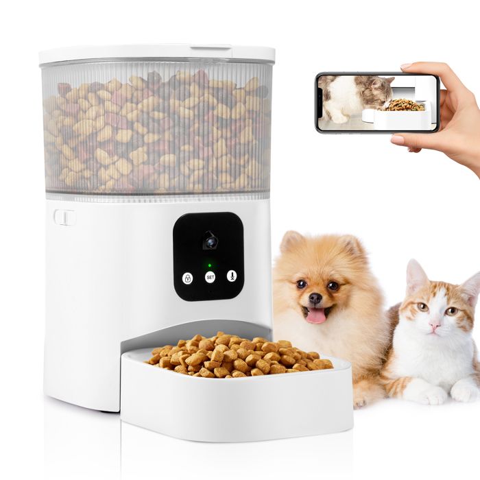 Meilleurs prix pour TTLIFE Distributeur Croquettes Chat Automatique 3L Mangeoire Automatique pour Chat avec Caméra 1080P 24 G WiFi+Bluetooth