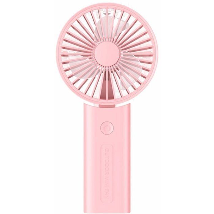 Portable Mini Ventilateur USB LaniRe Rechargeable Main Trois Vitesse Du Vent Voyage Ventilateurs Portables Rose - Handeiu
