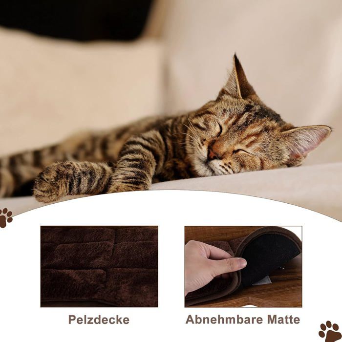 Comparer les prix de GIANTEX Mur dEscalade pour Chats Pont avec Passerelle Arbre à Chat dActivité en Bois Surface en Flanelle