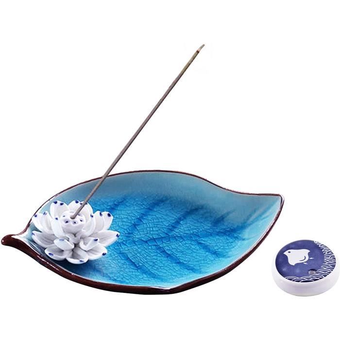 Support Brûle-encens En Métal Forme Feuille (28 Cm) - Cendrier Pour Bâtons - Moderne
