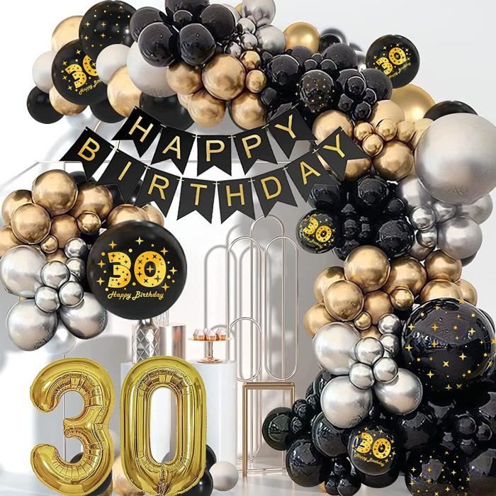 Arche Ballon Decoration Anniversaire 30 ans, 85 pièces Kit Arche Ballon