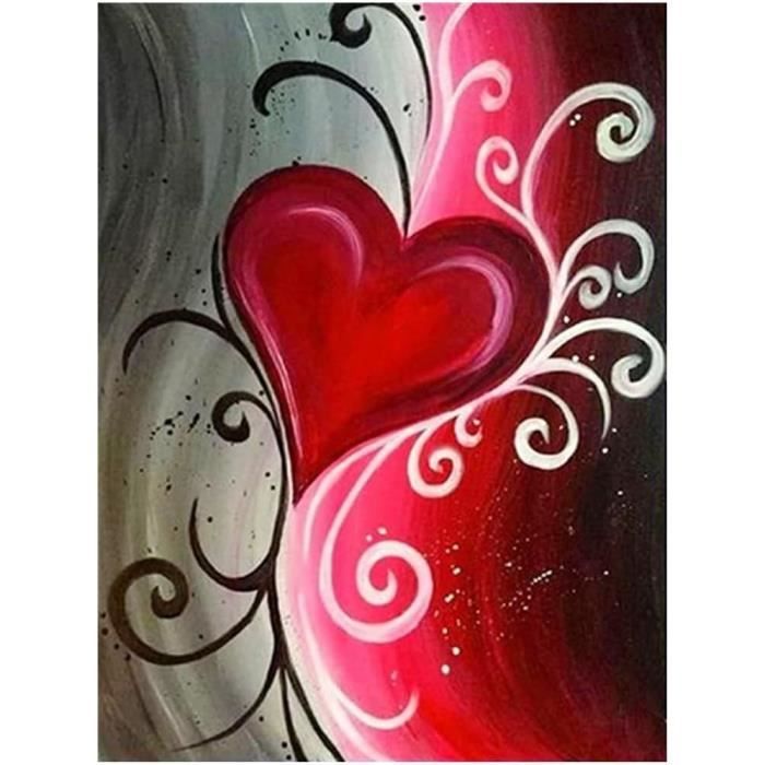 YSCOLOR - Kit De Peinture Diamant 5D Motif Arbre D'Amour - 30x40cm, Diamants Ronds, Tout Inclus - DIY, Loisir Créatif, Déco