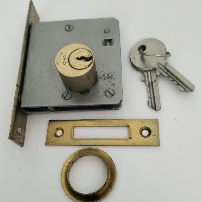 Cylindre De Verrouillage CISA Eurolock 65 Mm - Brossé Chrome - Inutilisé (sans Boîte)
