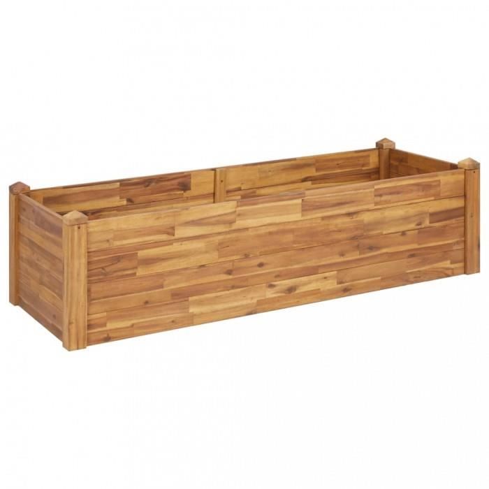 pots cache pots jardiniere 160x60x44 cm bois d acacia solide cdiscount jardin