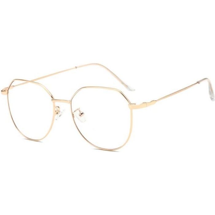 Monture de Lunette de Vue Metal Femme Homme Dore Achat Vente lunettes de vue Monture de Lunette de Vue M Mixte Adulte Cdiscoun