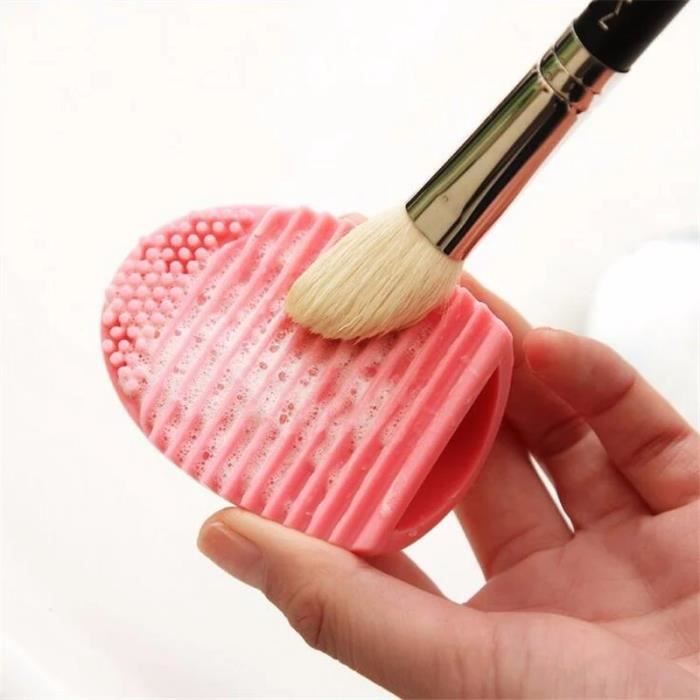 Brushegg Brosse silicone nettoyage Egg Brush oeuf Cosmetic Brush Cleanser  maquillage Brush outils Cleaner propres pour mac maquil