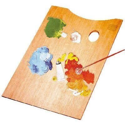 Palette En Bois 30x40 Cm - Palette Rectangulaire Avec Trou Pour Bricolage, Rangement, Déco