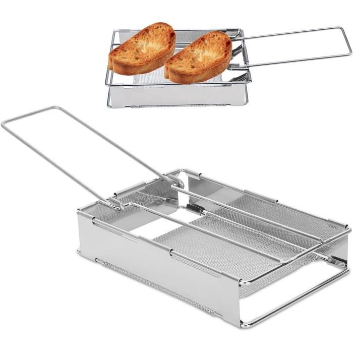Grill De Feu De Camp Pliable - Acier Inoxydable, Diamètre 16 Cm, Portable Pour Camping