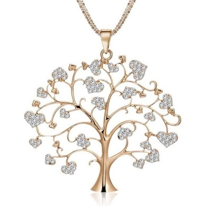 Collier Pandora Arbre De Vie Achat Vente Pas Cher Collier arbre de vie personnalisé de 1 à 10 prénoms. collier pandora arbre de vie