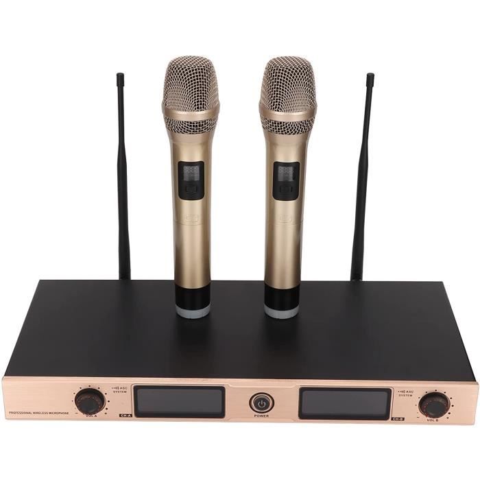 Singing MachineCovoiturage Karaoké Le MIC 1.0, Système de microphone karaoké sans fil, blanc CPK545 par, or et blanc