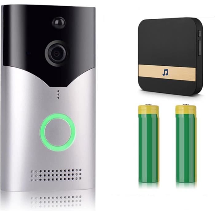 Sonnette vidéo, interphone vidéo HD Smart Wifi sonnette sans fil système d'accès pour interphone