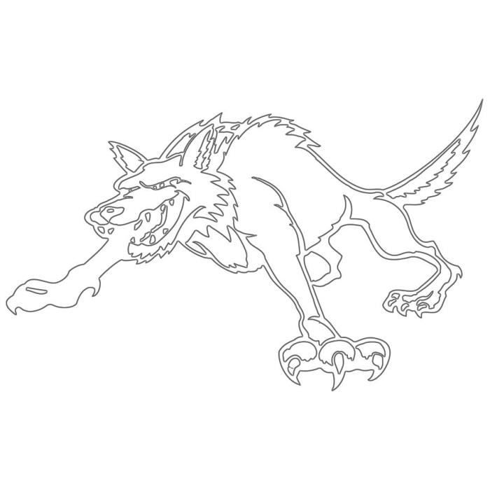 Sticker Loup Blanc X 13 Cm Cdiscount Maison