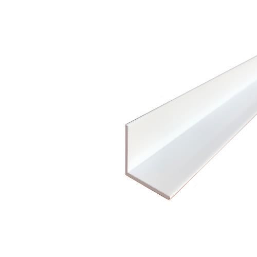 Cornière en aluminium 25x25x1.3, laqué blanc, lg 1000mm