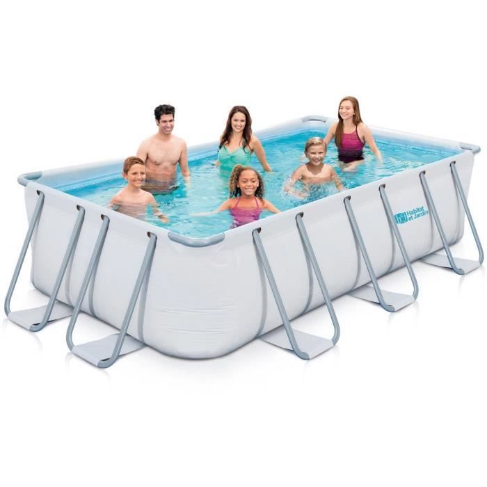 piscine tubulaire ludo 2 4 01 x 2 01 x 1 22 m cdiscount jardin