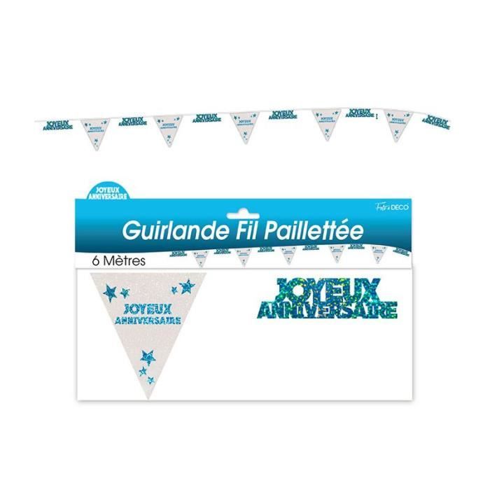 Guirlande Fil Joyeux Anniversaire Bleue Bleu Turquoise Ciel Cdiscount Maison Guirlande Fil Joyeux Anniversaire Bleue Bleu Turquoise Ciel Cdiscount Maison
