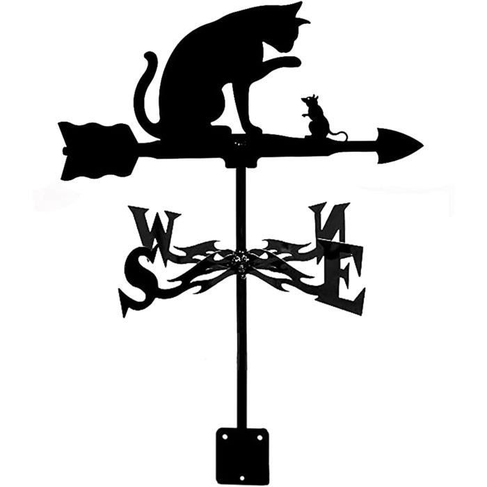 BESPORTBLE Girouette Acier Inoxydable Avec Design De Chat Pour