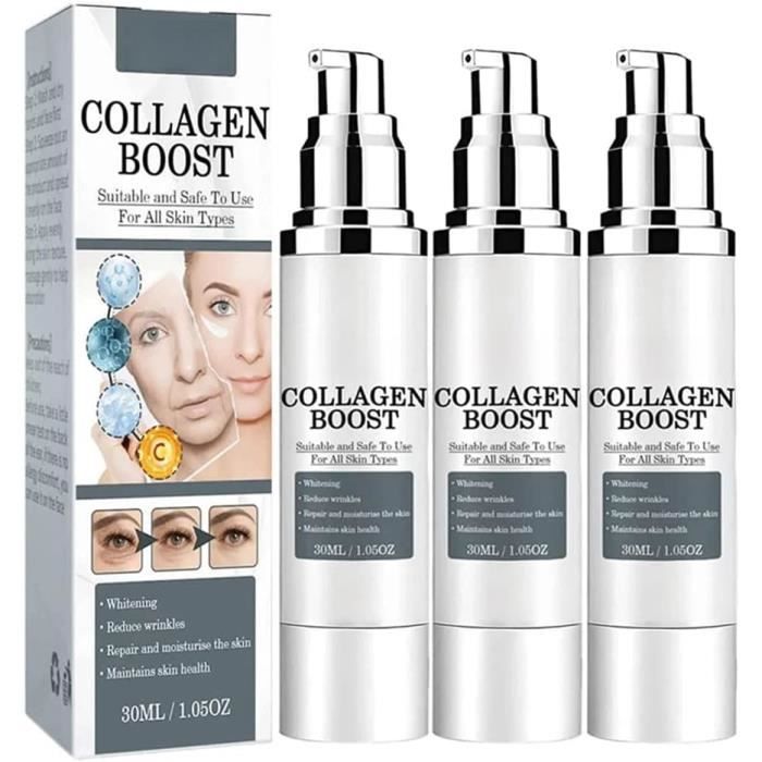 3 Pièces Collagène Boost Sérum Antiâge Crème Antirides Femmes