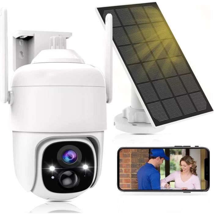 Camera Surveillance WiFi Solaire Exterieure sans Fil BEENOCAM 360° PTZ