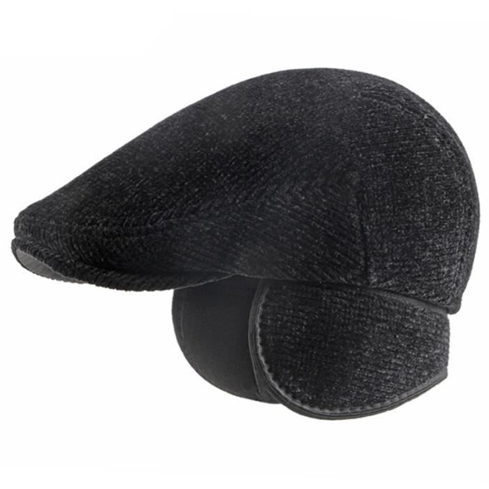 Casquette Plate Réglable Hommes - Béret Vintage Mode Souple Chapeau Hiver Coton Ajustable Pour Homme