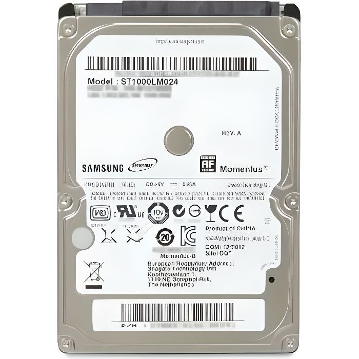 Samsung/Seagate ST1000LM024 Momentus Spinpoint M8 Disque dur interne