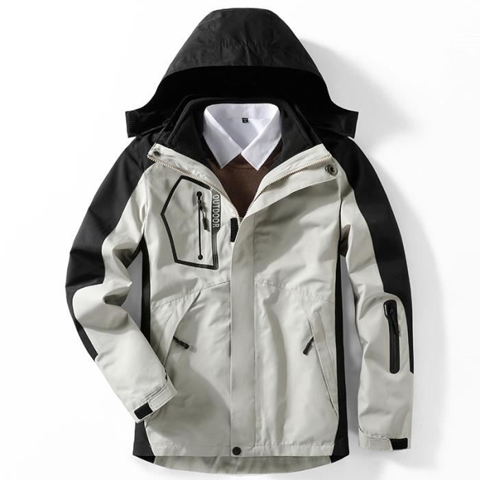 Couleur blanc femme taille 3XL Veste de randonn e 3 en 1 pour