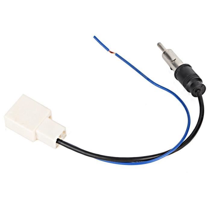 Drfeify câble adaptateur d'antenne pour Toyota Câble femelle d'adaptateur d'antenne d'autoradio CD ABS avec amplificateur adapté