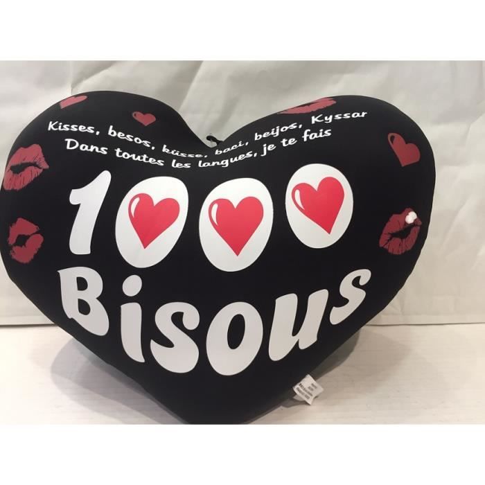 Coussin Micro Billes 30x30 Cm 1000 Bisous - Achat / Vente coussin -  Cdiscount