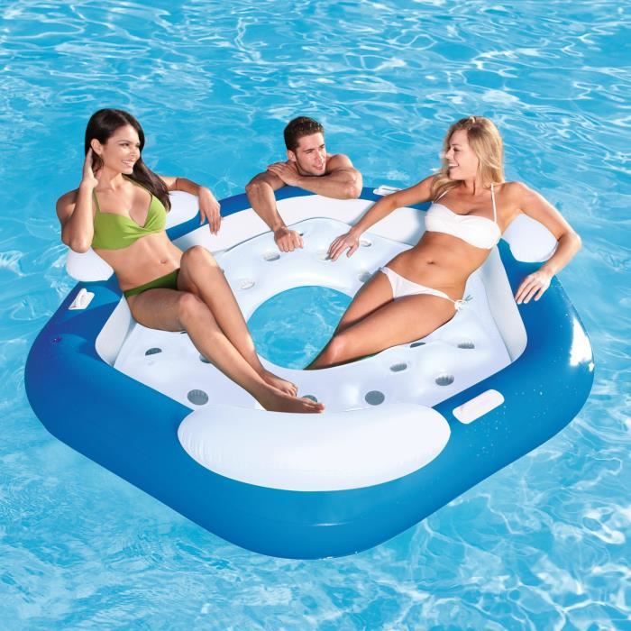 Bestway Matelas Adulte Piscine Ile Gonflable Pentagone 191cm X 178cm 3 Dossiers 3 Poignees Achat Vente Jeux De Piscine Cdiscount