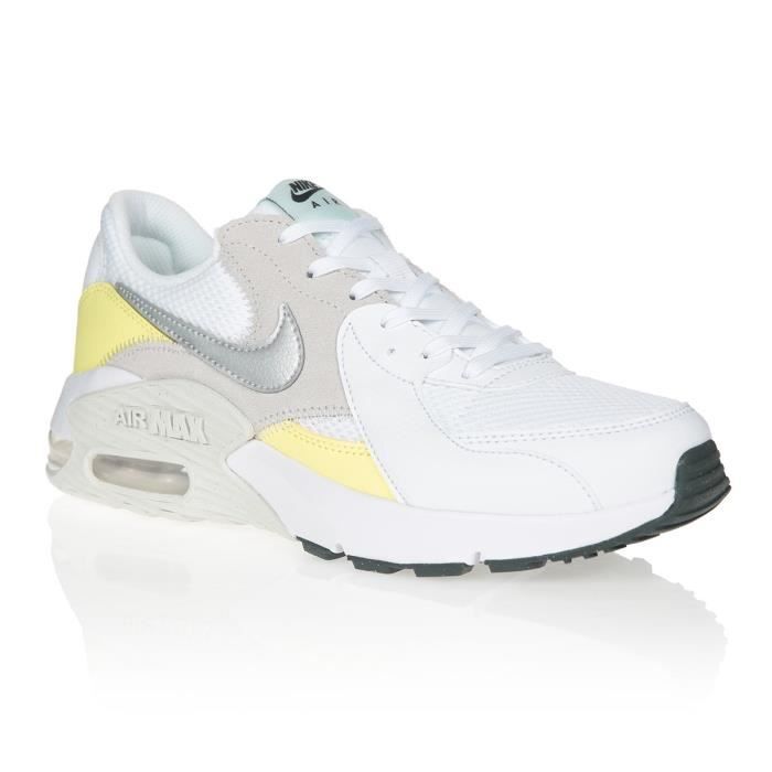 NIKE Baskets Air Max Excee Blanc Jaune Femme Blanc Jaune Cdiscount Chaussures