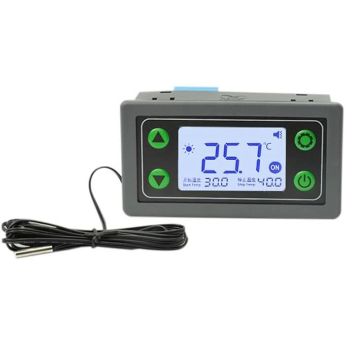 Régulateur De Température Numérique STC 9200 - AC220V - Plage -50°C à +50°C - Pour Armoire Froide, Réfrigérateur - Avec 2 Capteurs NTC