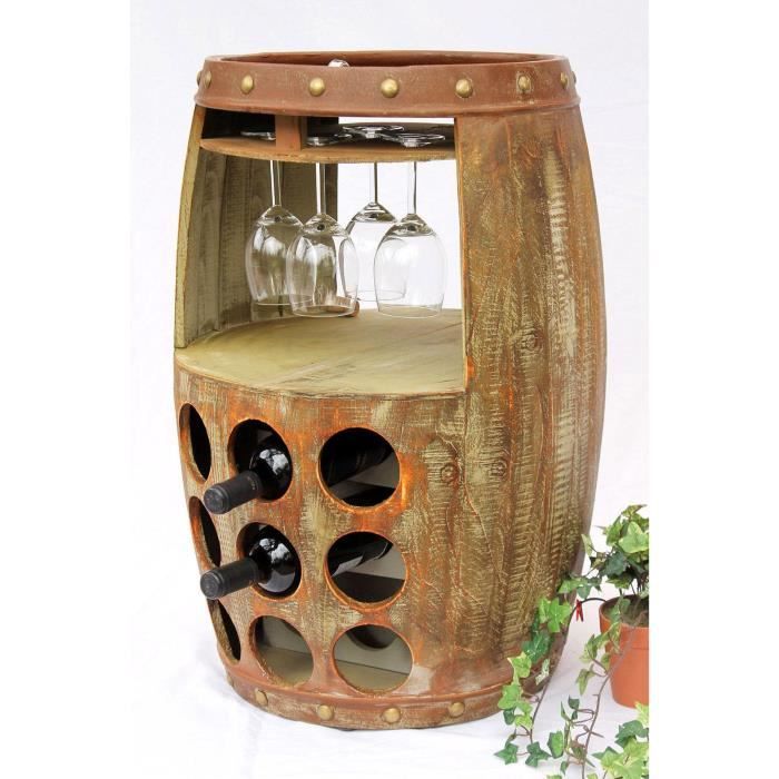 Dandibo Casier A Vin Tonneau A Vin 1681 Bar Porte Bouteilles 69cm
