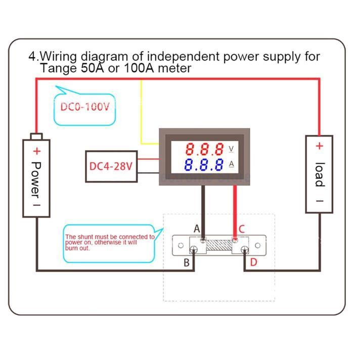 Multimètre Ampèremètre Voltmètre Testeur Electrique Digital écran LCD