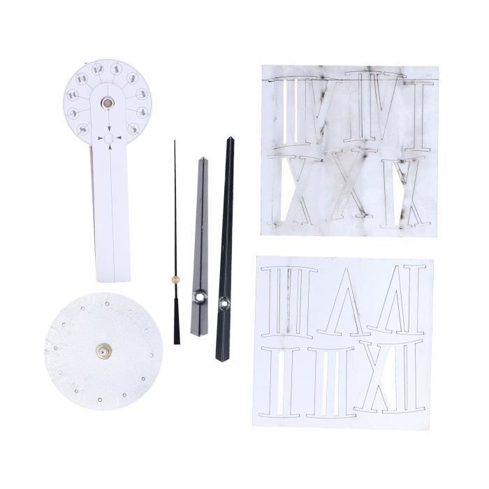 Autocollant Cadran Horloge Miroir Acrylique - Chiffres Romains - 25x25cm - Pour Salon Et Entrée