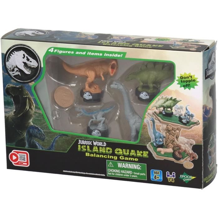 Jeu d'Équilibre EPOCH GAMES Jurassic World Island Quake Dinosaures sur Plateforme Dernier en Place Gagne !