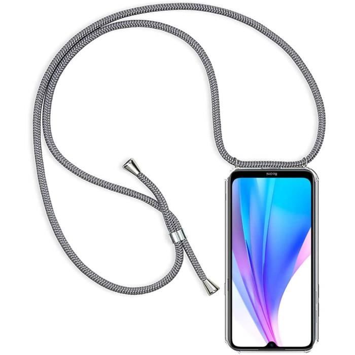 Coque Compatible avec Xiaomi Redmi Note 8 Pro,Coque avec Cordon,Étuis À Bandoulière Et Cordon Collier Case Portable Cover,Menthe Verte 