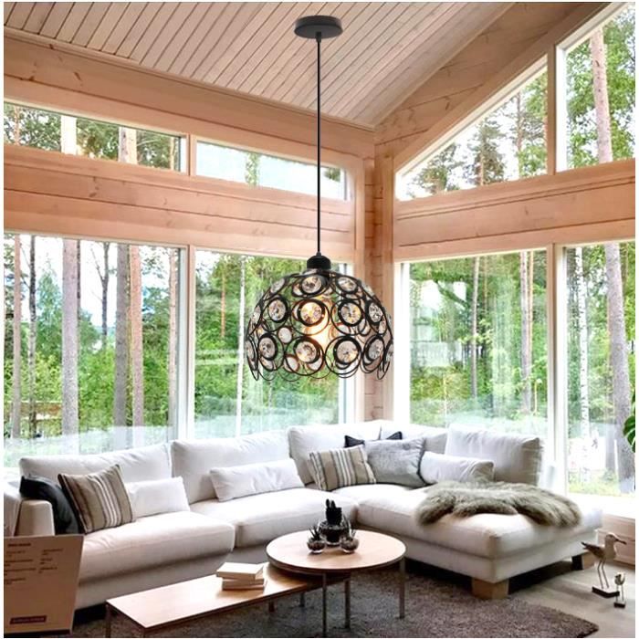 Lustre Suspension Industrielle Design 3 Lampes Diamant Chanvre Corde Métal LED Luminaire Plafonnier Abat Jour Retro Design E27 Pour Cuisine Salon 98142991