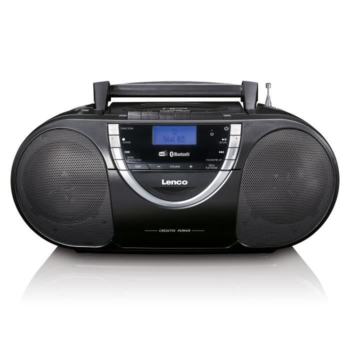Radio portable lecteur CD avec DAB+ et casette Lenco SCD-6900BK Noir-Argent