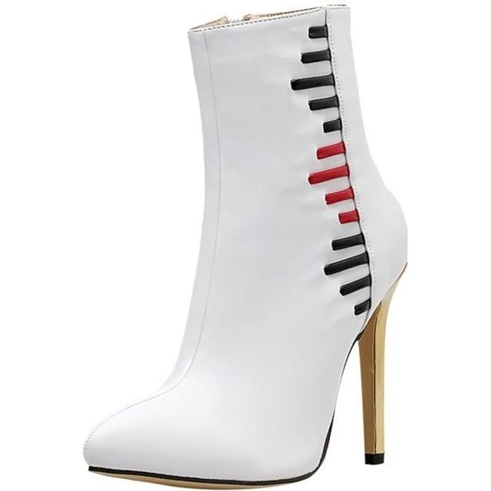 Bottines blanches talons hauts deals