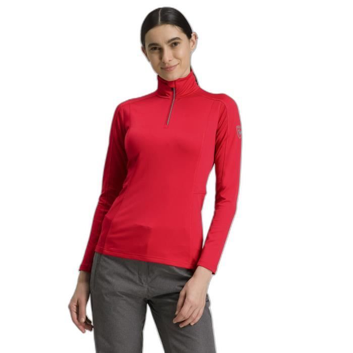 Sous pull semi zipp femme Rossignol sports red XS Sports red