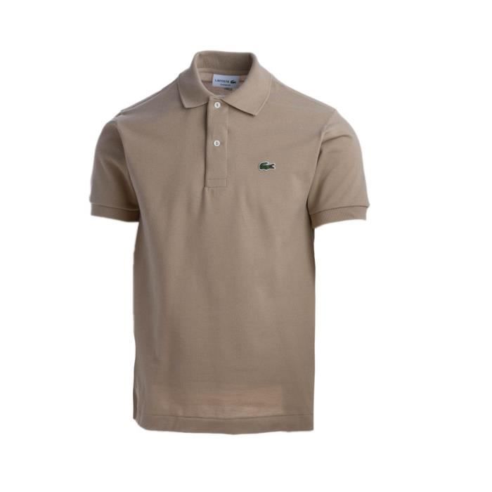 LACOSTE HOMME 121202S BEIGE COTON POLO Beige Cdiscount Pr t Porter