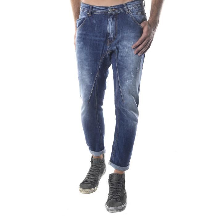 ABSOLUT JOY Jeans Homme Bleu Coton GR32333 Bleu Cdiscount Pret a Porter