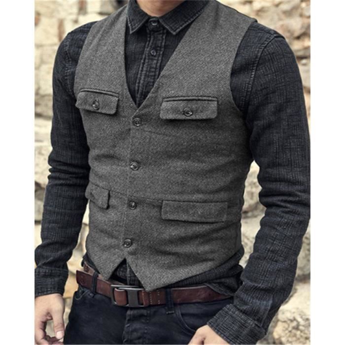 Gilet de costume Homme en laine