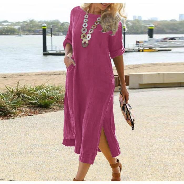 Robe hot sale rouge ample