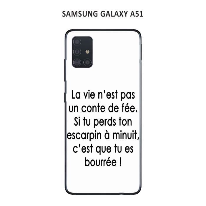 Coque Samsung Galaxy A51 Design Citation La Vie N Est Pas Texte Noir Fond Blanc Cdiscount Telephonie