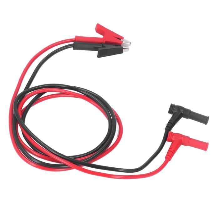 Câble De Test 3FT Avec Pinces Alligator Et Fiches Banane - Pour Multimètre - Neuf - Fils De Mesure