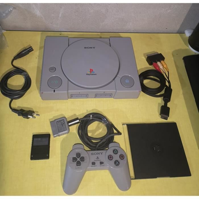 Ps1 avec 1 manette + 2 jeux et une carte mémoire - Consoles