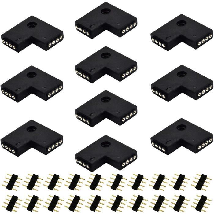 Edison2011 Nouveau Design 10MM 4pin Connecteur De Bande Led Pour 5050 RGB Bande Lumineuse Led