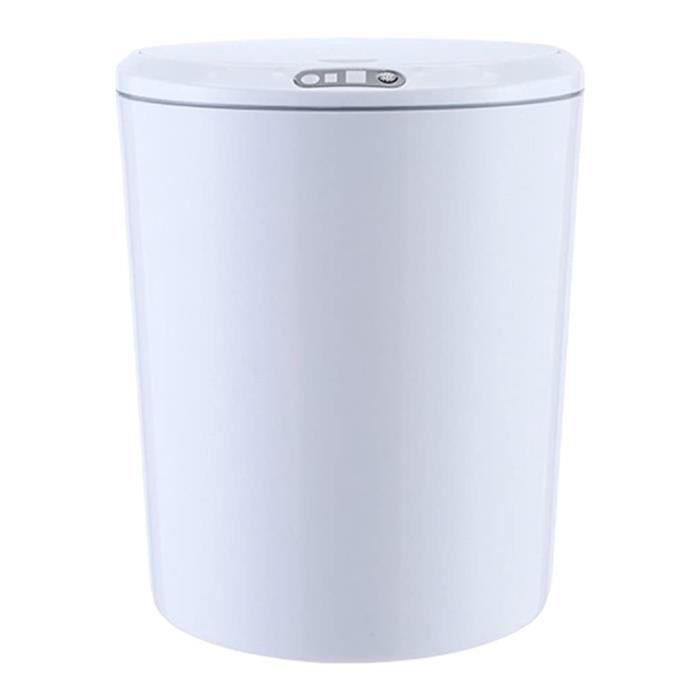 MagiDeal Poubelle Automatique Intelligente 16L Poubelle étroite Sans IPX4 Poubelle De Salle De Bain étanche Avec Couvercles Pour Salon Cuisine, Blanc Noir
